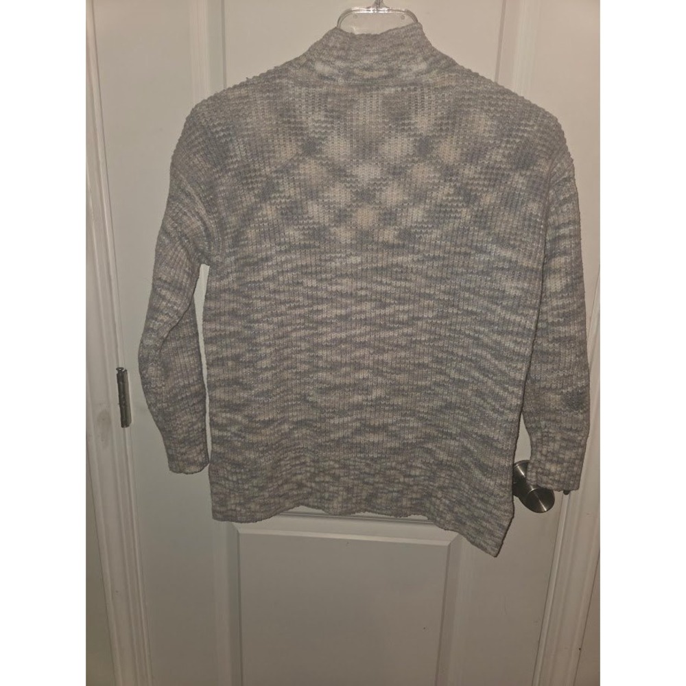 LOFT Outlet Gray White Space Dye Mock Neck Knit Sweater Small Womens - Picture 4 of 7